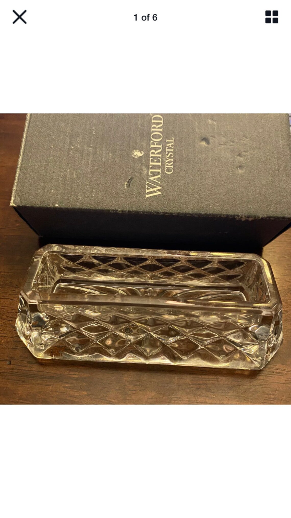 Waterford Crystal Business Card Holder Waterford Westover Etsy