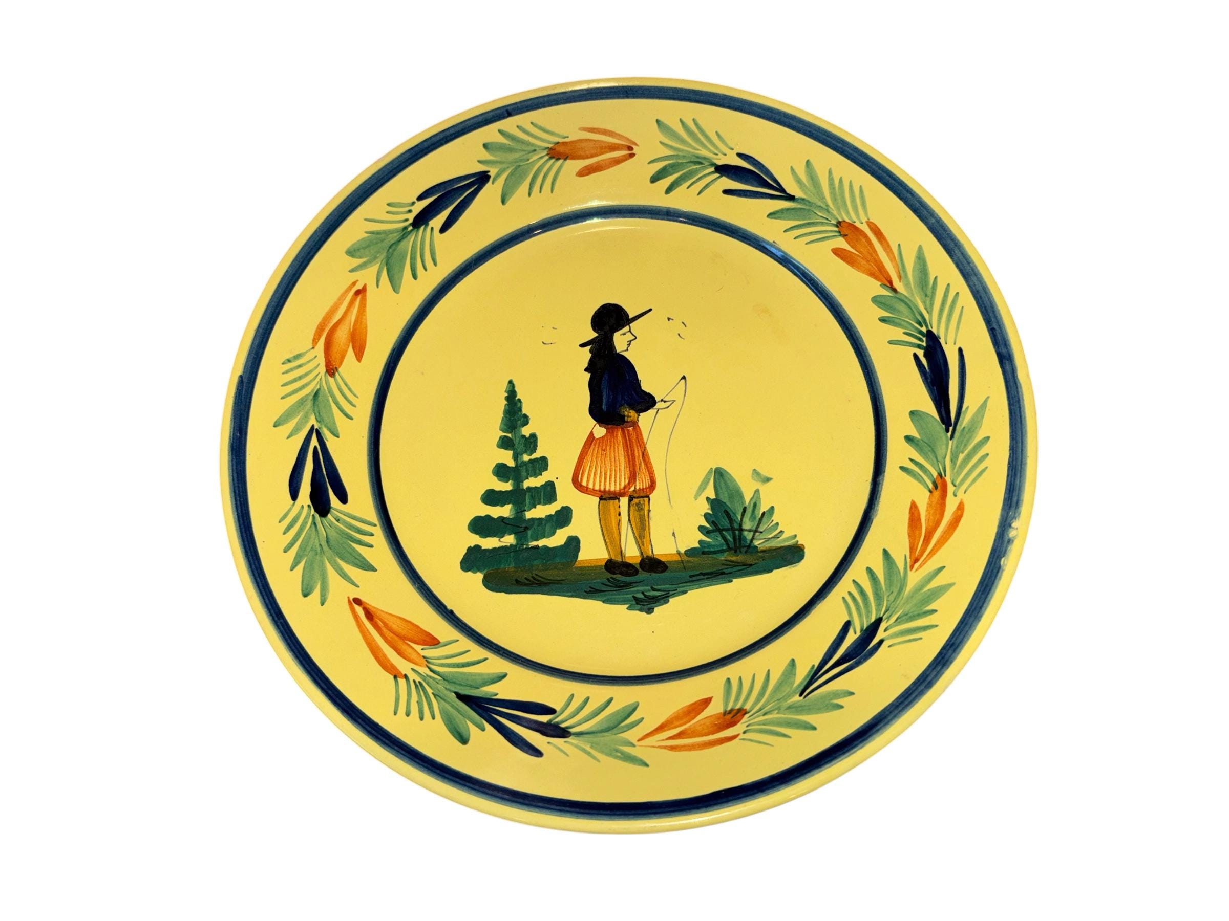 French Blue Vintage Plates - Etsy