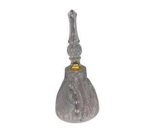 Vintage Kristall Glocke, Westdeutsche Kristallglocke, Kristallglocke 18,5 cm, Kristallglocke, Kristallglocke