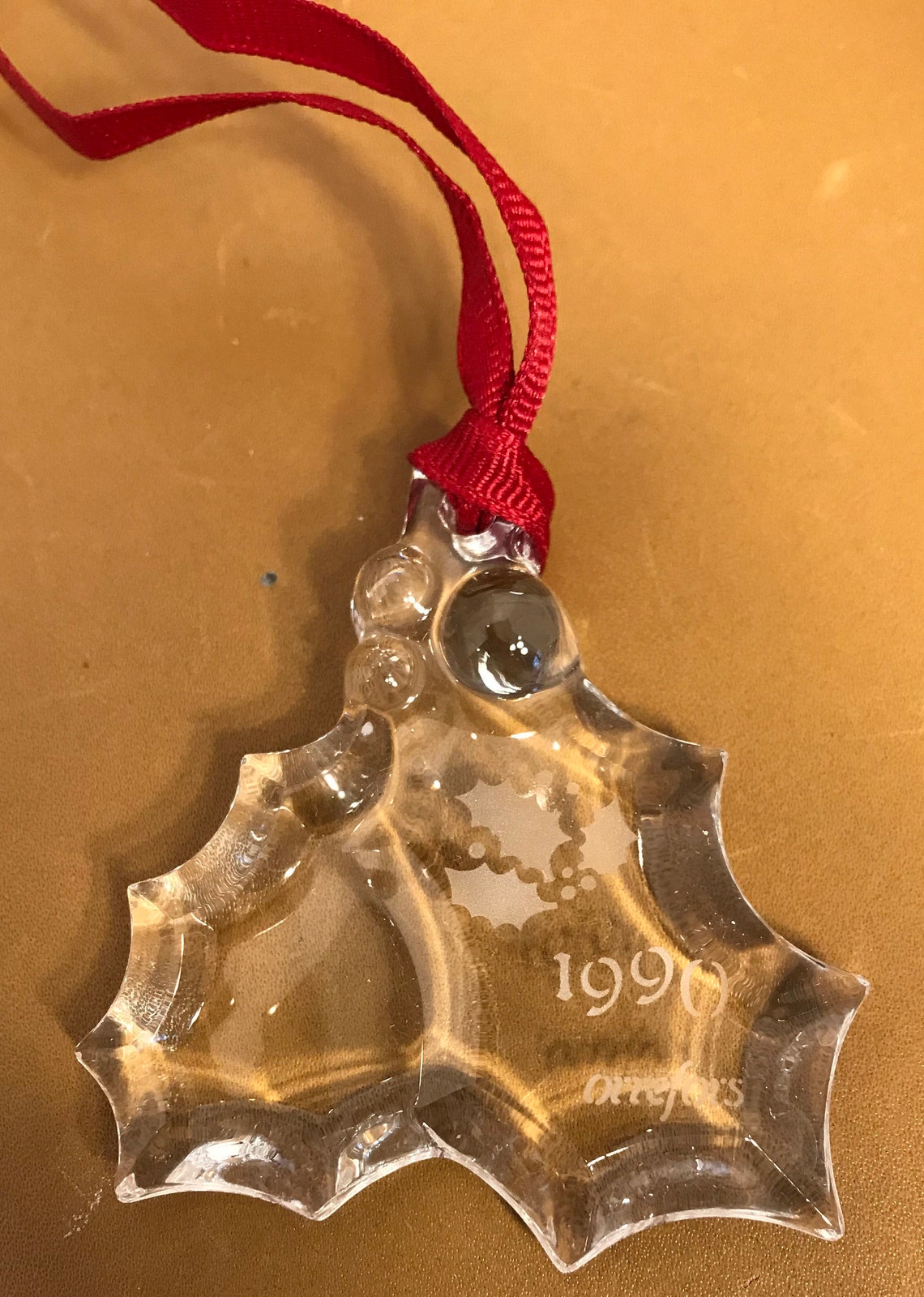 Vintage Orrefors Crystal Christmas Ornament 1990 Collectible Etsy