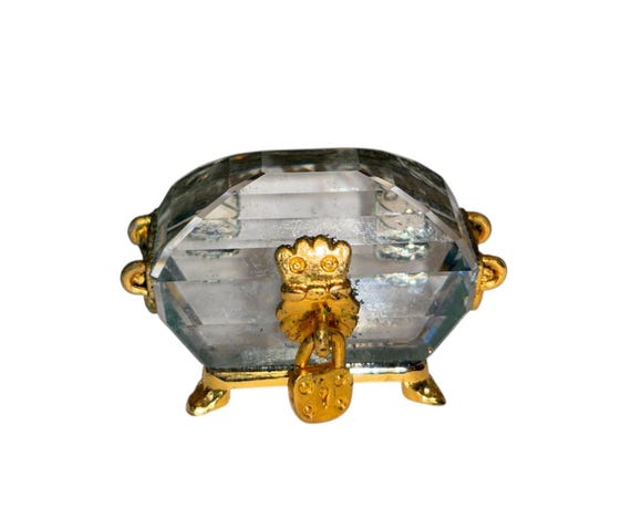 Swarovski Crystal Memories Treasure Chest, Swarovski Crystal Gold