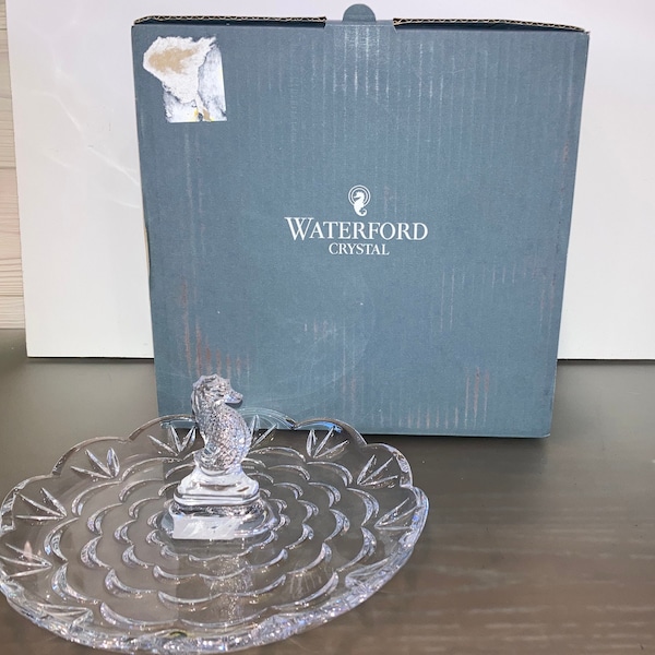 Waterford Crystal Seahorse Server, Waterford Seahorse Platter, Waterford Seahorse 40027968, Waterford Seahorse Serving Plate, New in Box