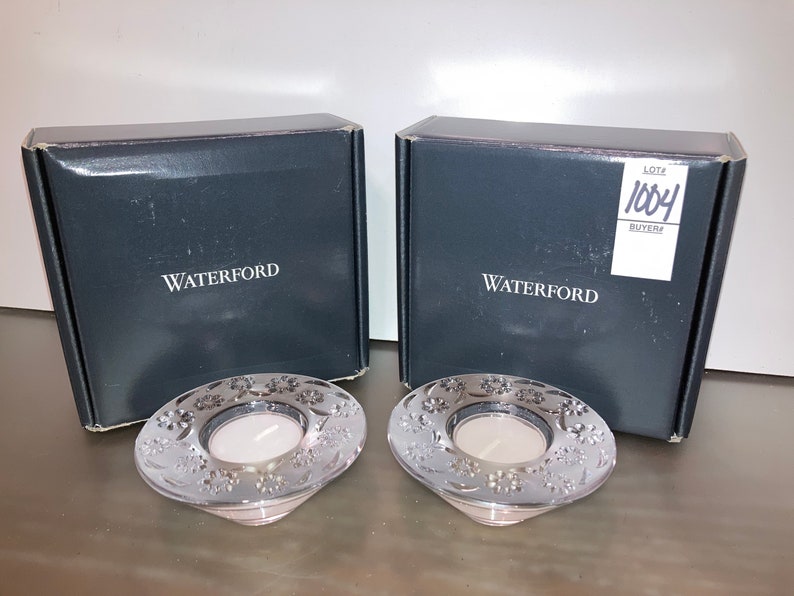 Pair of Waterford Votive Candle Holders Waterford Crystal Etsy