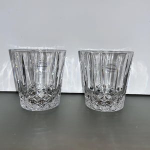 2 Vintage Wedgwood Double Old Fashion 4&quot; Glasses, Wedgwood WWC4 Double Old Fashioned Glasses, Wedgwood West Germany, Mint