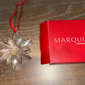 Waterford Marquis Crystal Snowflake Ornament, Waterford Marquis 3 1/2&quot; Snowflake, 3 1/2&quot; Marquis Snowflake Ornament, New Box