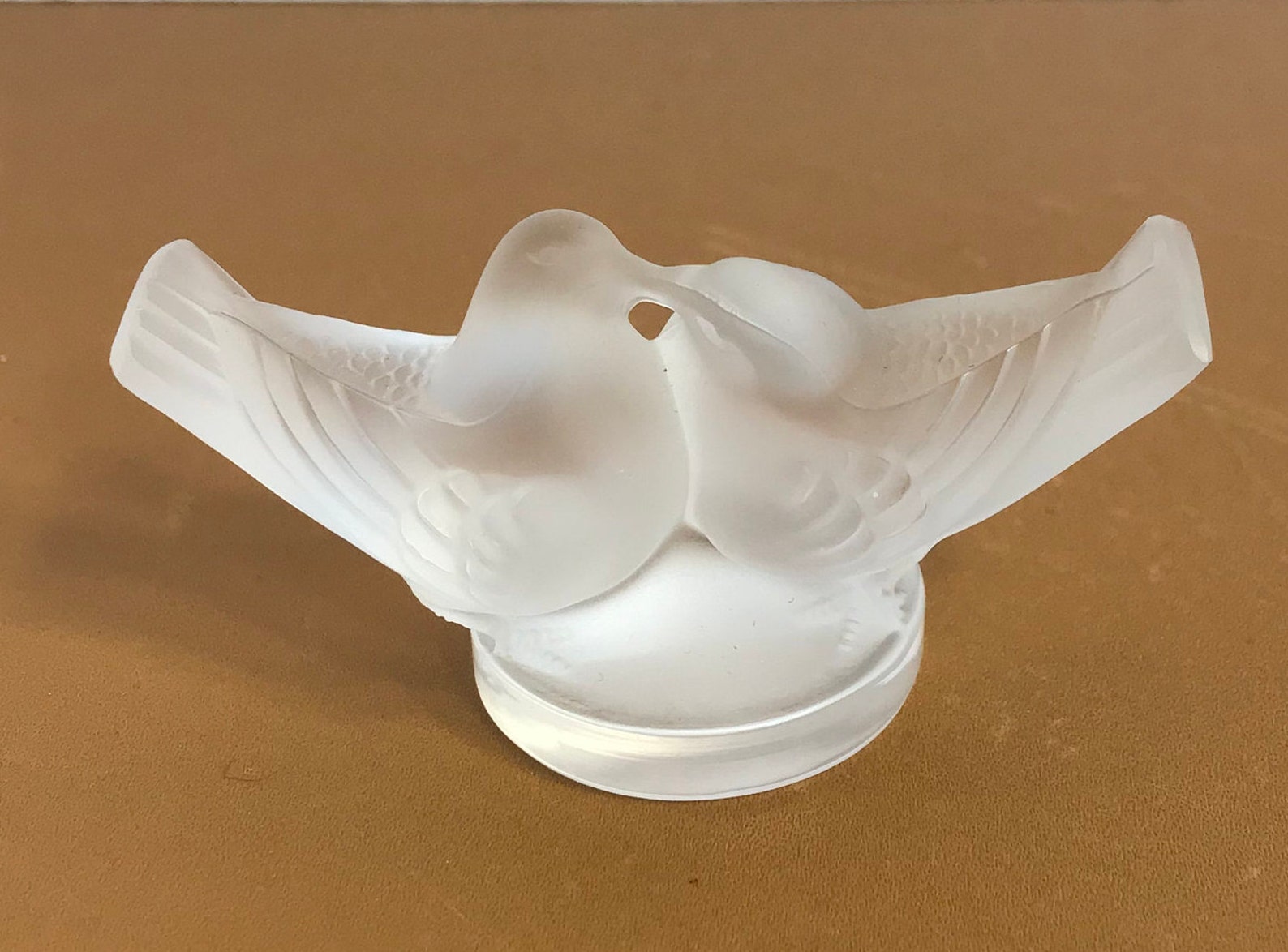 Vintage Lalique Love Birds Lalique Frosted Love Birds Signed Etsy