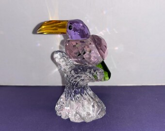 スワロフスキークリスタルカワセミ鳥の置物フロストビークブランチ7621