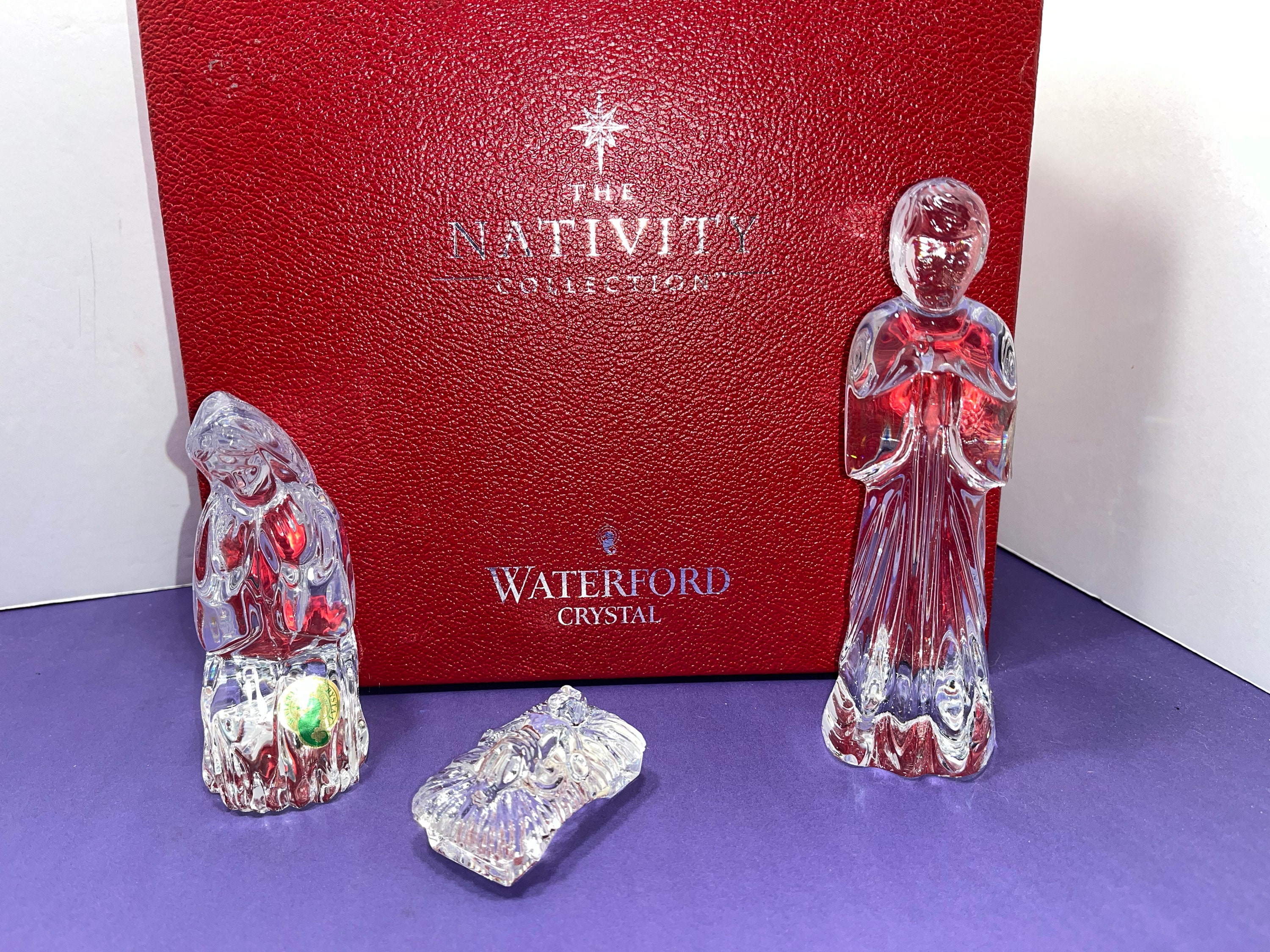 ウォーターフォードクリスタル　Nativity collection Vintage Waterford Nativity Holy Family, Signed Waterford