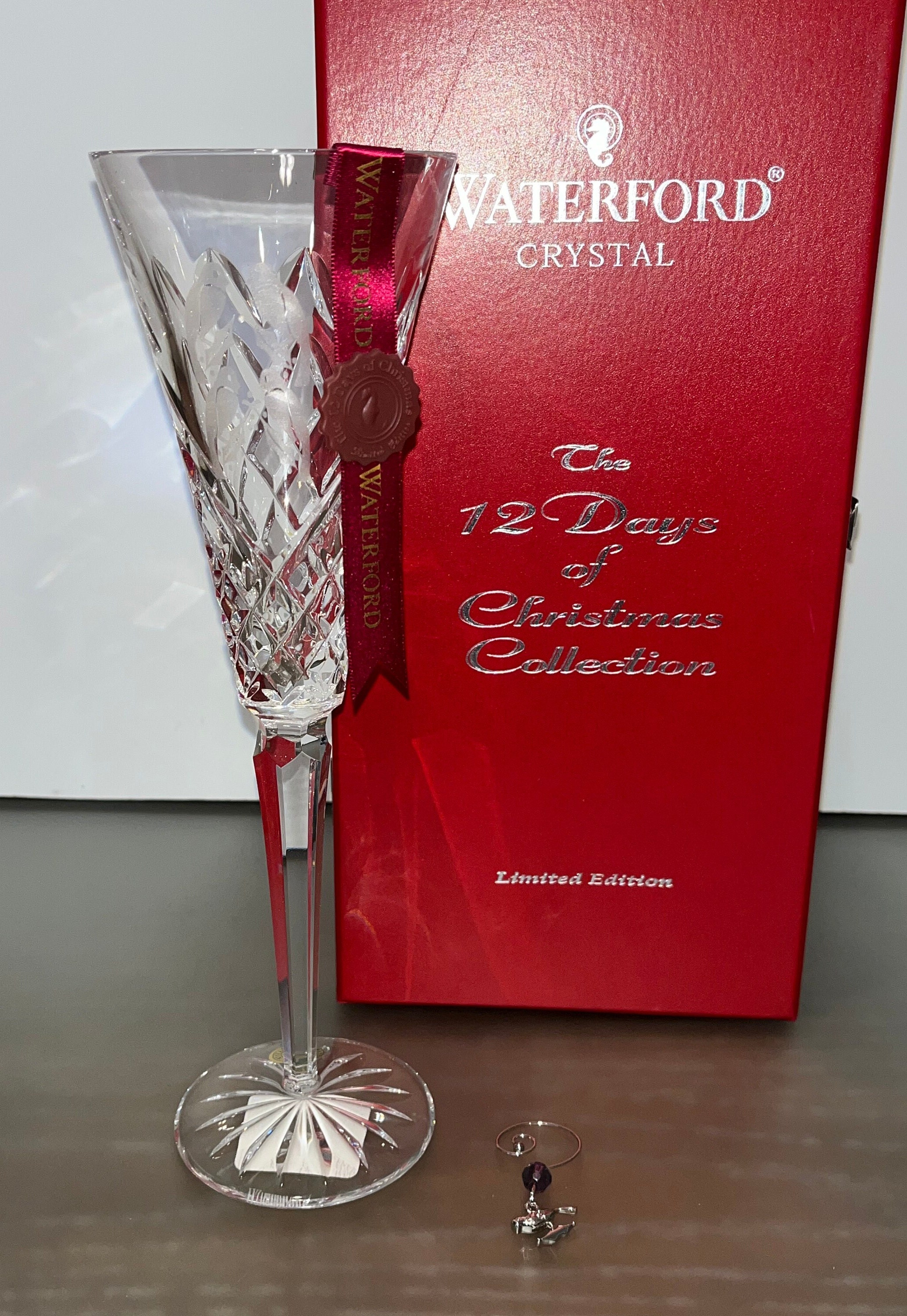 Vintage Waterford 4 Calling Birds Champagne, Waterford 12 Days of  display picture 1