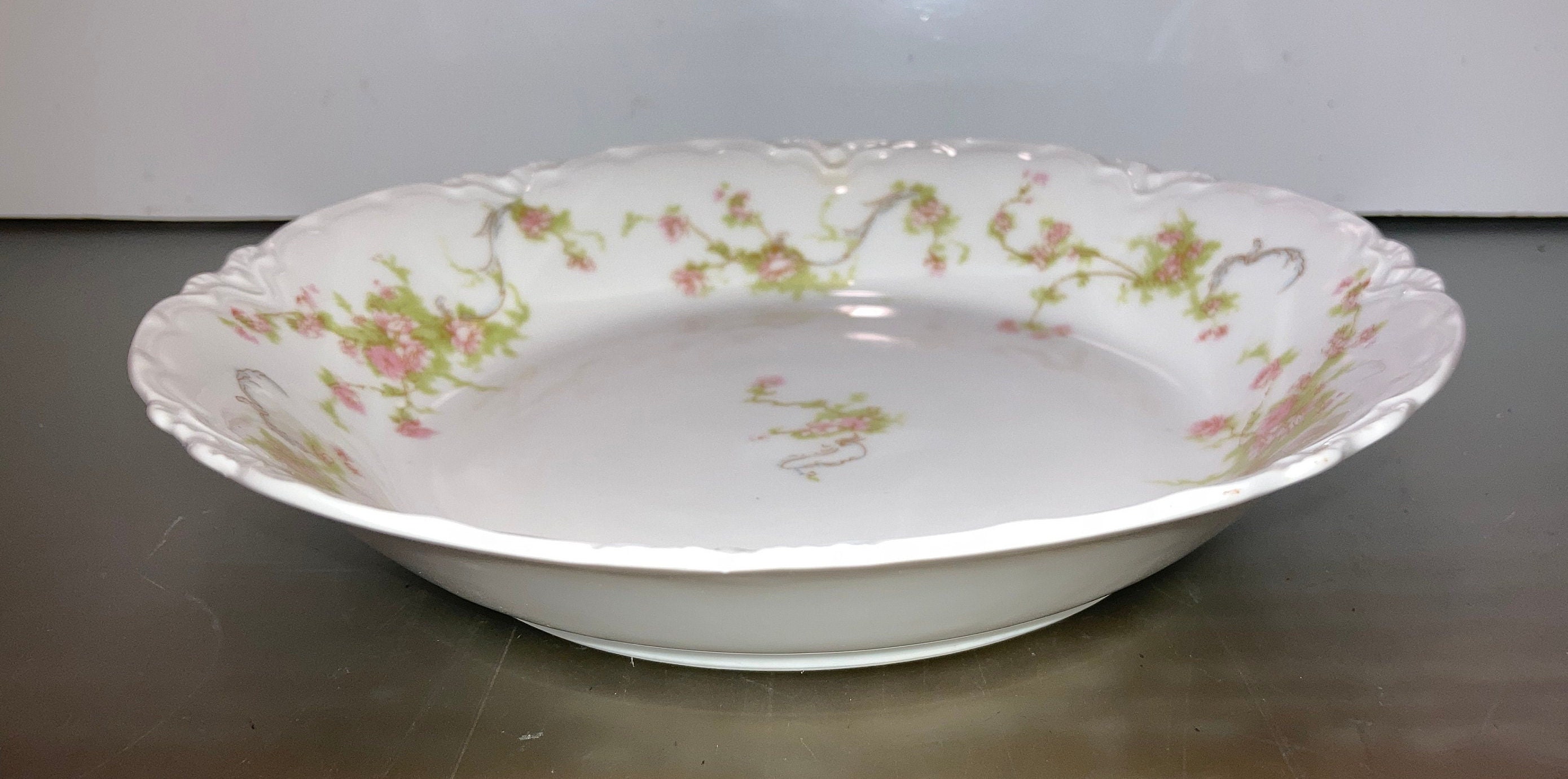 ヴィンテージ ハッチェンロイター ピンクフラワー サービングボウル