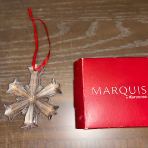 Waterford Marquis Crystal Snowflake Ornament, Waterford Marquis 3 1/2&quot; Snowflake, 3 1/2&quot; Marquis Snowflake Ornament, New Box