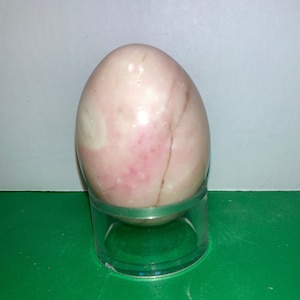 Beige Pink Marble Stone Egg, Hand Cut Polished Pink Vein Marble Egg, Cream Marble Egg with Pink, Natural Stone Egg