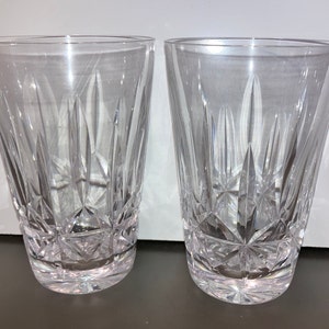 2 Waterford Rosslare Tumbler Glasses, Waterford Rosslare Hi Ball Glasses, Waterford 12 oz Tumbler Glasses, Scotch Glass, Whiskey Glass, Mint