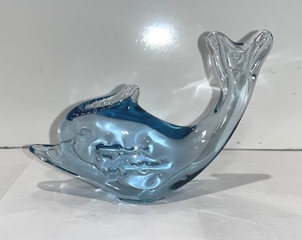 Cristal D'arques Vintage French Clear & Cobalt Blue Lead Crystal