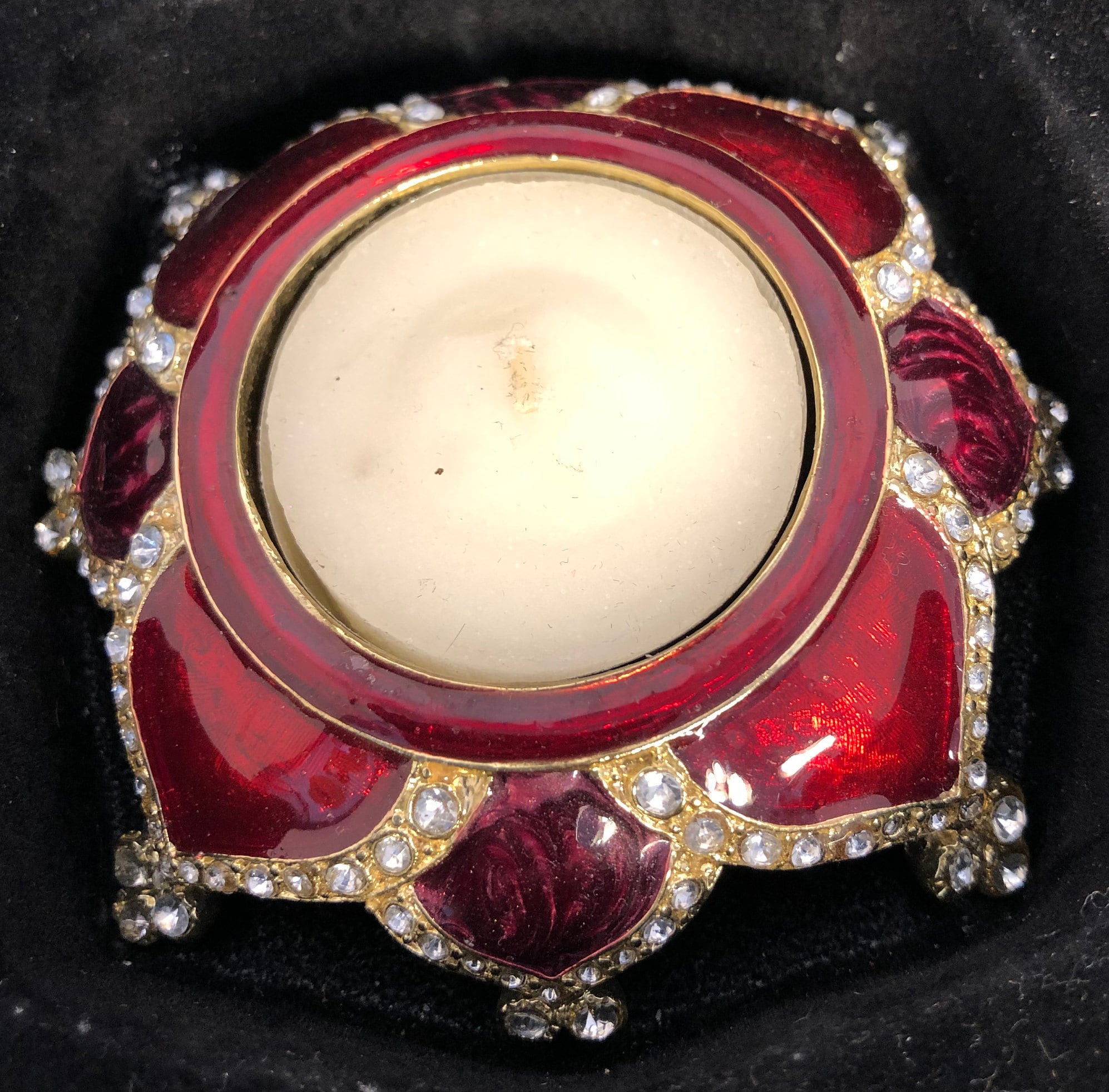 Set of 3 Rhinestone Candle Holders 3 Red Fancy Votive Candle Etsy