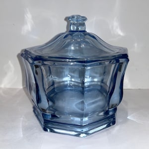 Vintage Indiana Concord Covered Candy, Indiana Concord Ice Blue Covered Candy Dish, Indiana Ice Glass Lidded Candy, READ