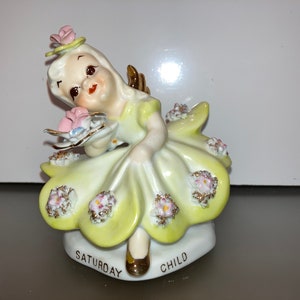 Vintage Linke Samstags Kind, linken Engel Figur, Japan Samstag Kind Figur, Engel Spaghetti Figur, Linke K8281 Engel, Mint