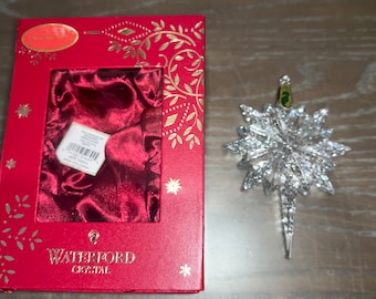Waterford Snowstar 2014 Ornament, Waterford Snowstar, Waterford Snowflake, Waterford Snowflake 164570 Ornament, signiert Tom Brennan, New Box