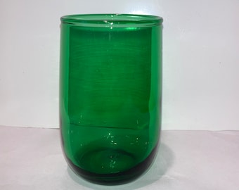 Vintage Anchor Hocking Juice Glass, Anchor Hocking Green Glass 3 1/2" Juice Glass, Forest Green Roly Poly Juice Glass, Mint