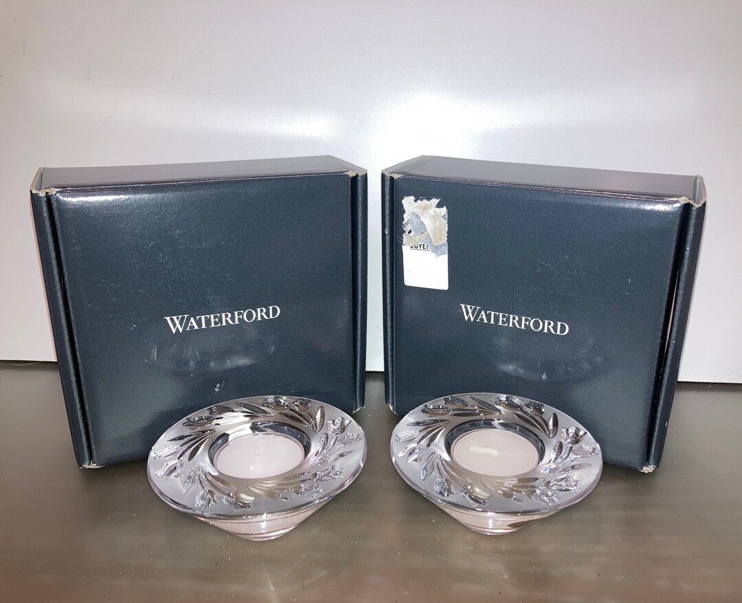 Pair of Waterford Votive Candle Holders Waterford Crystal Etsy