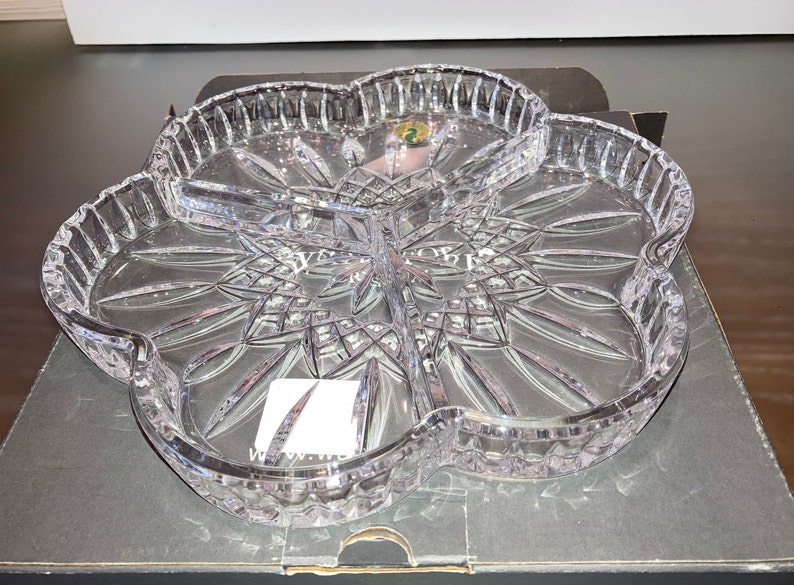 Waterford Lismore 3 Part Tray Waterford Crystal Serving Tray Etsy