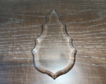 Antique French Pendalouge, Large 6 1/4" Pendalouge Chandelier Prisms, Antique Pendalouge Chandelier Crystal, Large Pendalouge, See Photos