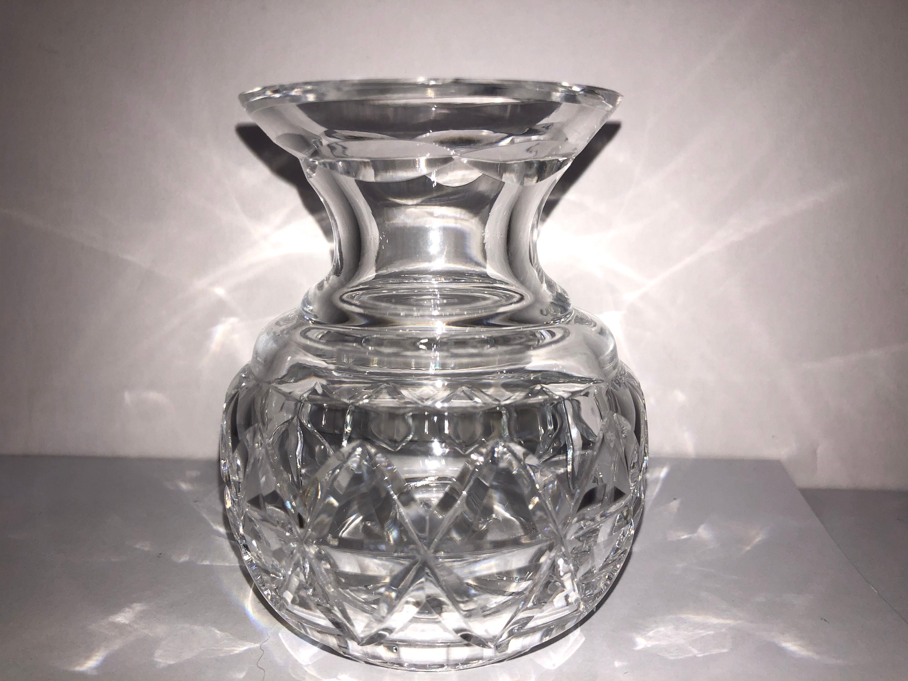 Waterford Crystal Flower 4 Vase Waterford Cross Cut Bud Etsy