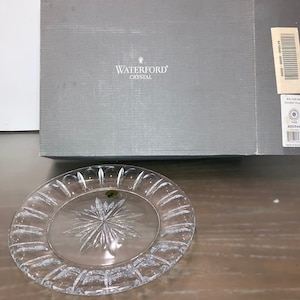 Waterford Bolton Accent Dish, Waterford Round Accent Tray, Waterford Crystal Bolton Plate, Waterford Bolton 8&quot; Plate, New in Box