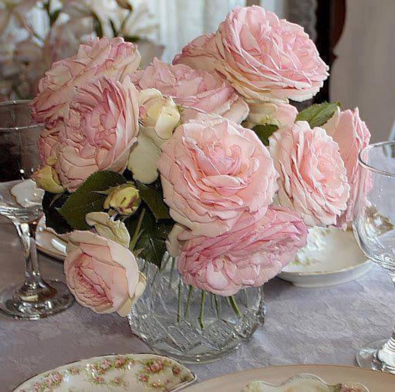 Waterford Glandore Rose Bowl Waterford Crystal Glandore Rose Etsy