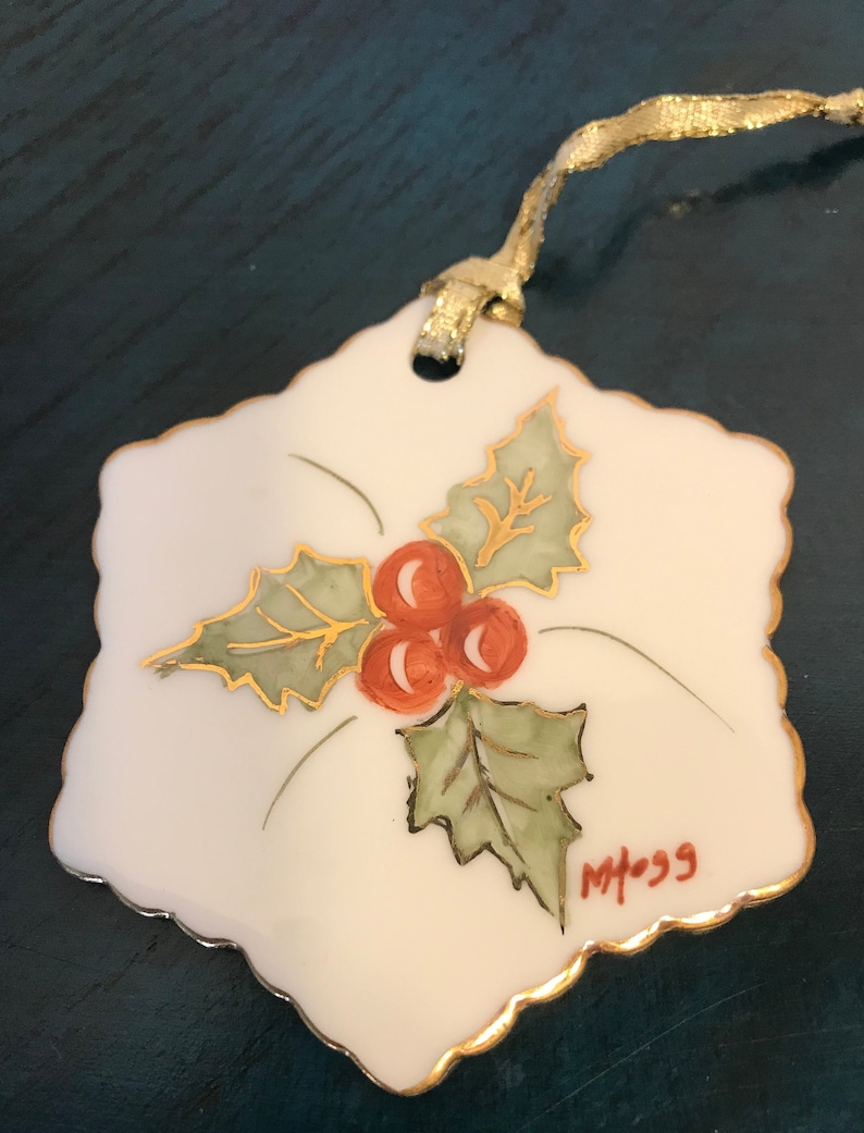 Vintage Porcelain Christmas Ornaments Hand Painted Porcelain - Etsy