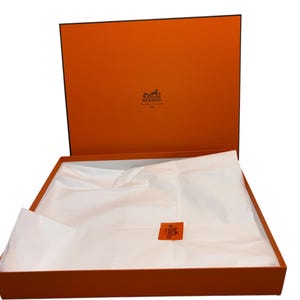 Hermes Gift Box, Empty Hermes Box with Tissue, Hermes Box 2&quot; tall x 13&quot; long x 11 1/2&quot; wide, Hermes Gift Box, Perfect
