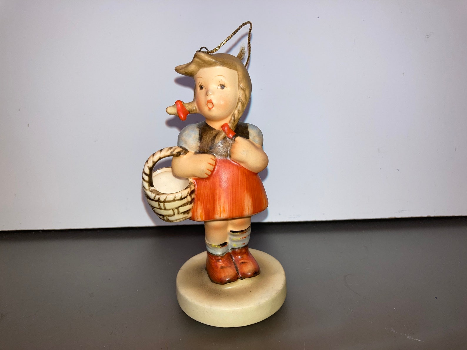 1984 Hummel Ornament, Hummel Schmid Figure, Hummel Girl With Basket, Bertha Hummel