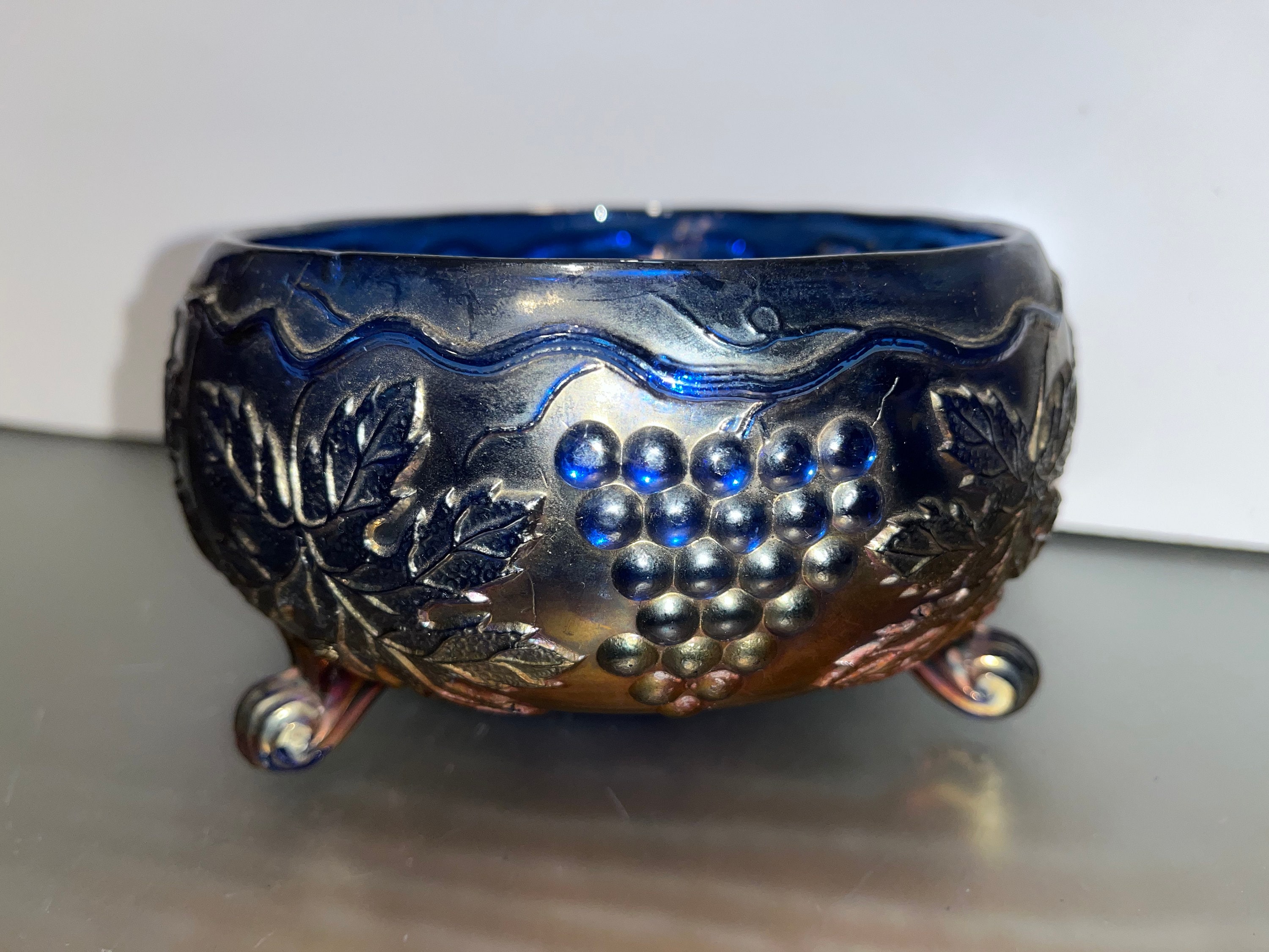カーニバルガラス　CARNIVALGLASS フェントン FENTON USA FENTON Carnival Glass BASKET - A Stunning Show Piece! | eBay