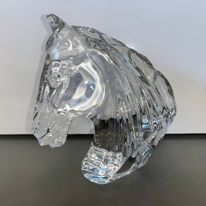 Waterford Crystal Horse Head, Waterford Horse Sculpture, Waterford 5&quot; Horse Head Sculpture, Waterford 273594400, Mint