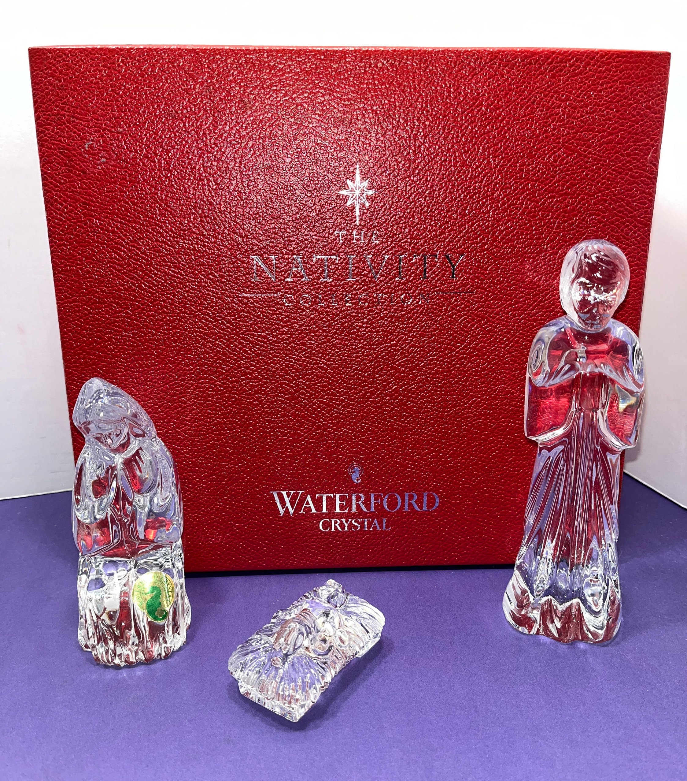ウォーターフォードクリスタル　Nativity collection Vintage Waterford Nativity Holy Family, Signed Waterford