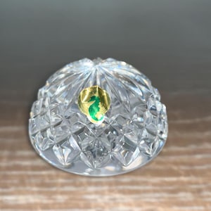 Waterford Nocturne Paperweight, Waterford Fluted Round Crystal Paper Weight, Waterford Diamond Faceted Side 3 1/4&quot; Paperweight, Mint