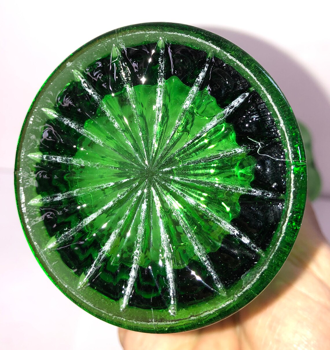 Vintage Northwood Fine Ribbed Green Vase Northwood Fine Rib Etsy