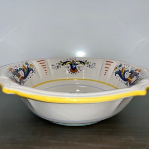 Vintage Deruta Ceramiche 13" Bowl, Deruta Serving Bowl, Deruta Italian Majolica 13" Scalloped Bowl, Deruta Salad Bowl, Mint