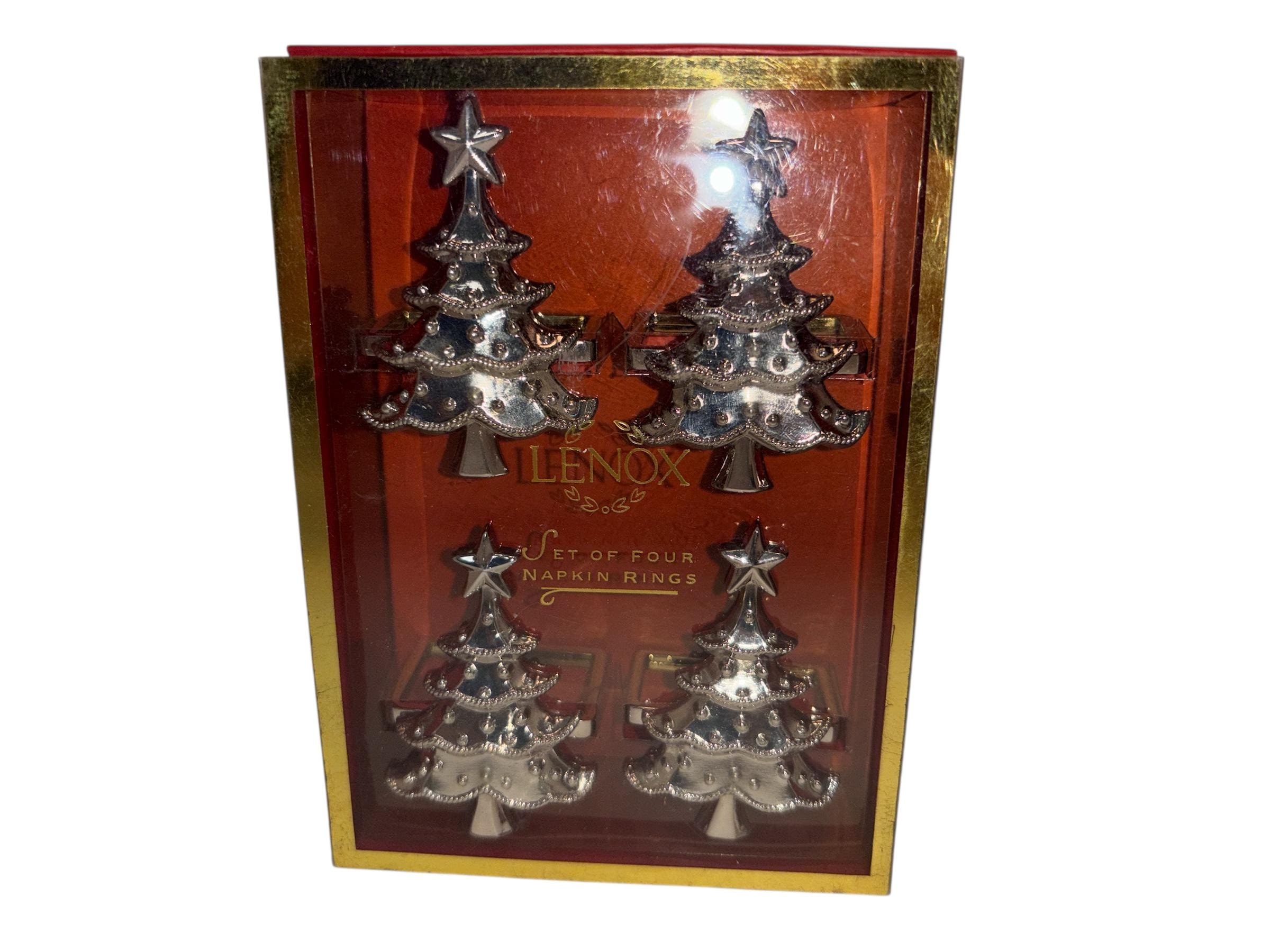未使用Lenoxクリスマスプレート、ナプキンリングセット 未使用Lenoxクリスマスプレート、ナプキンリングセット 未使用Lenox