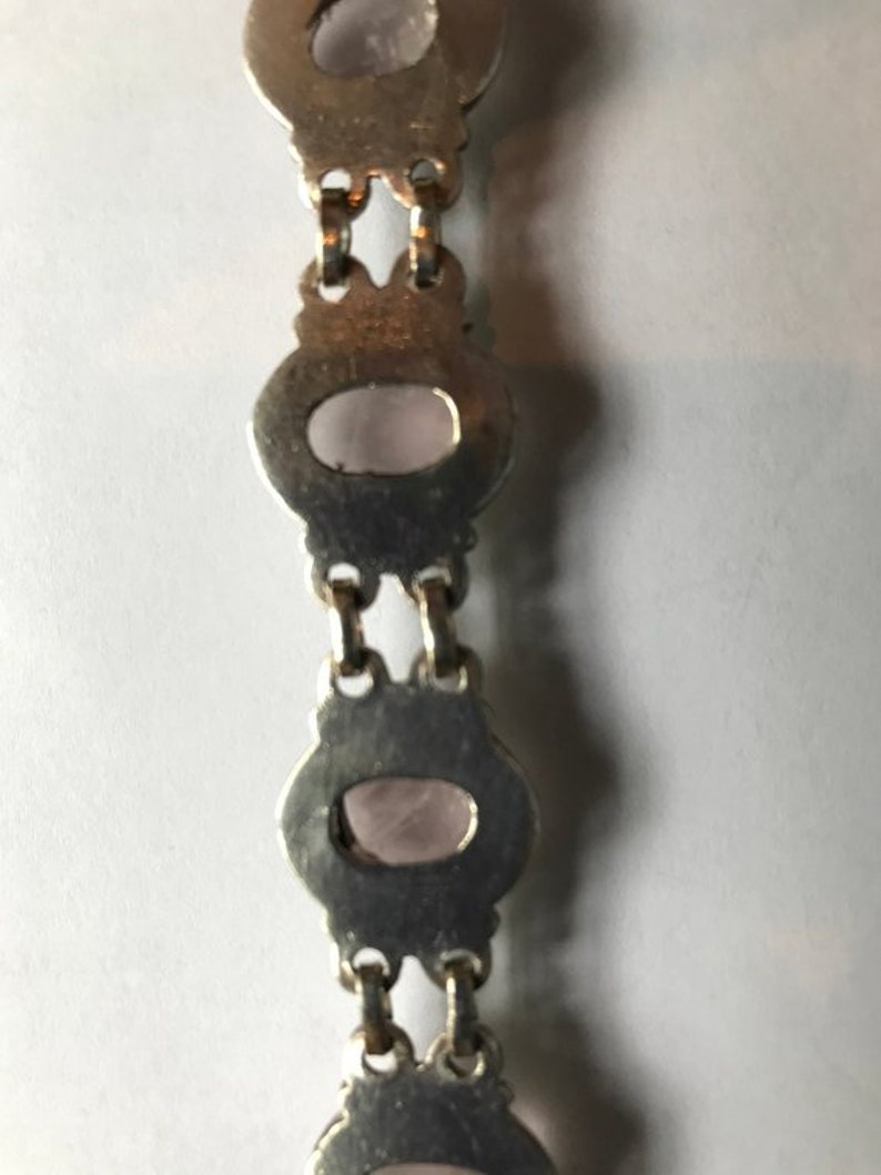 Oval Moonstone Bracelet Vintage Quartz Bracelet Healing Crystal Mystical Moonstone Bracelet Sterling Silver Bracelet Vintage Jewelry