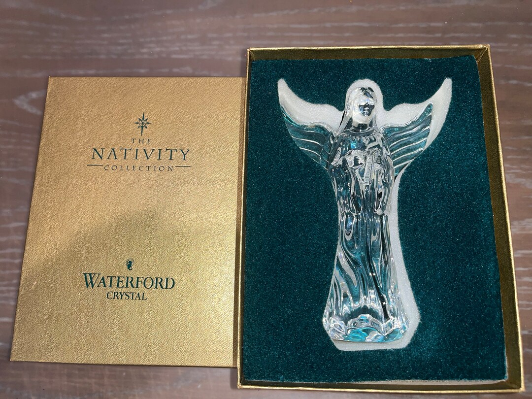 Waterford Nativity Angel Waterford Crystal Angel With Song Etsy