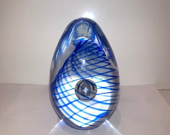 ヴィンテージガラス卵ペーパーウェイト装飾 - ガラス - ガラス彫刻