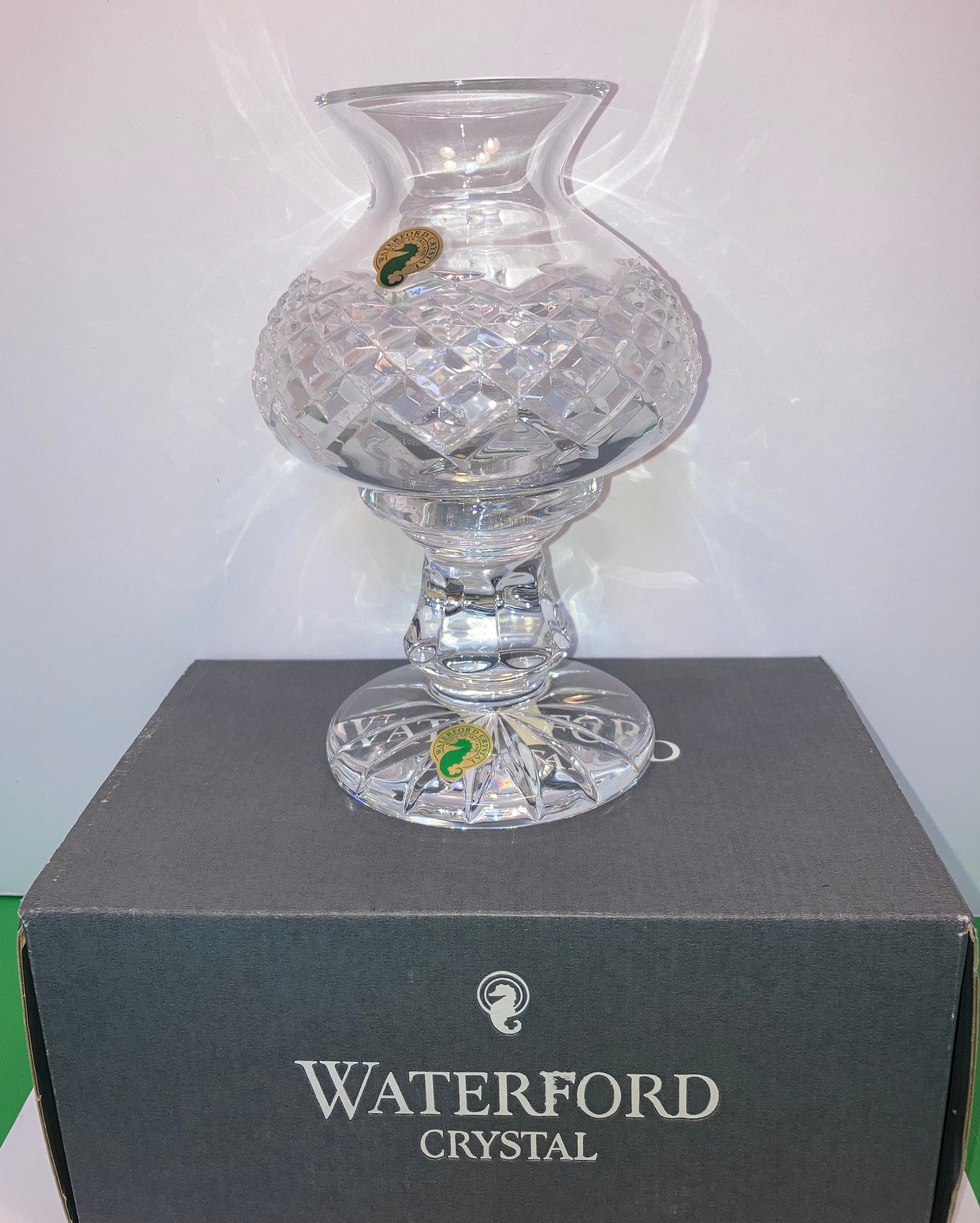 Vintage Waterford Lismore Hurricane Votive Candle Holder Etsy