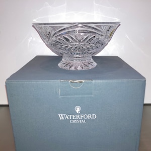 Cuenco nuevo Waterford Tracy, cuenco con base Waterford Tracy de 6 1/2&quot;, Waterford 40018857, cuenco Waterford Starburst Cuts, nuevo en caja
