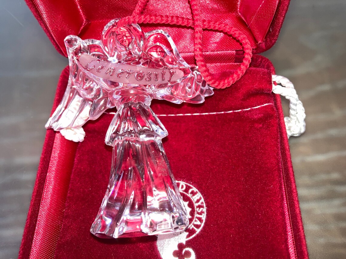 Vintage Waterford Crystal Angel Ornament Waterford Generosity Etsy