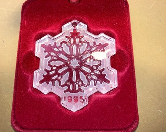 Vintage Waterford Weihnachten Schneeflocke 1995 Ornament, Waterford Schneeflocke Ornamente, Crystal Waterford Schneeflocke 1995, Waterford in Box
