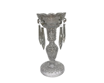 Antique Candle Drip Bobeche, Vintage 5 Prism Bobeches, Candle Drip Protectors, 4" wide Bobeche with 4" Prisms