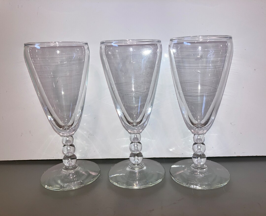 3 Vintage Imperial Candlewick Wine Glasses Imperial Etsy