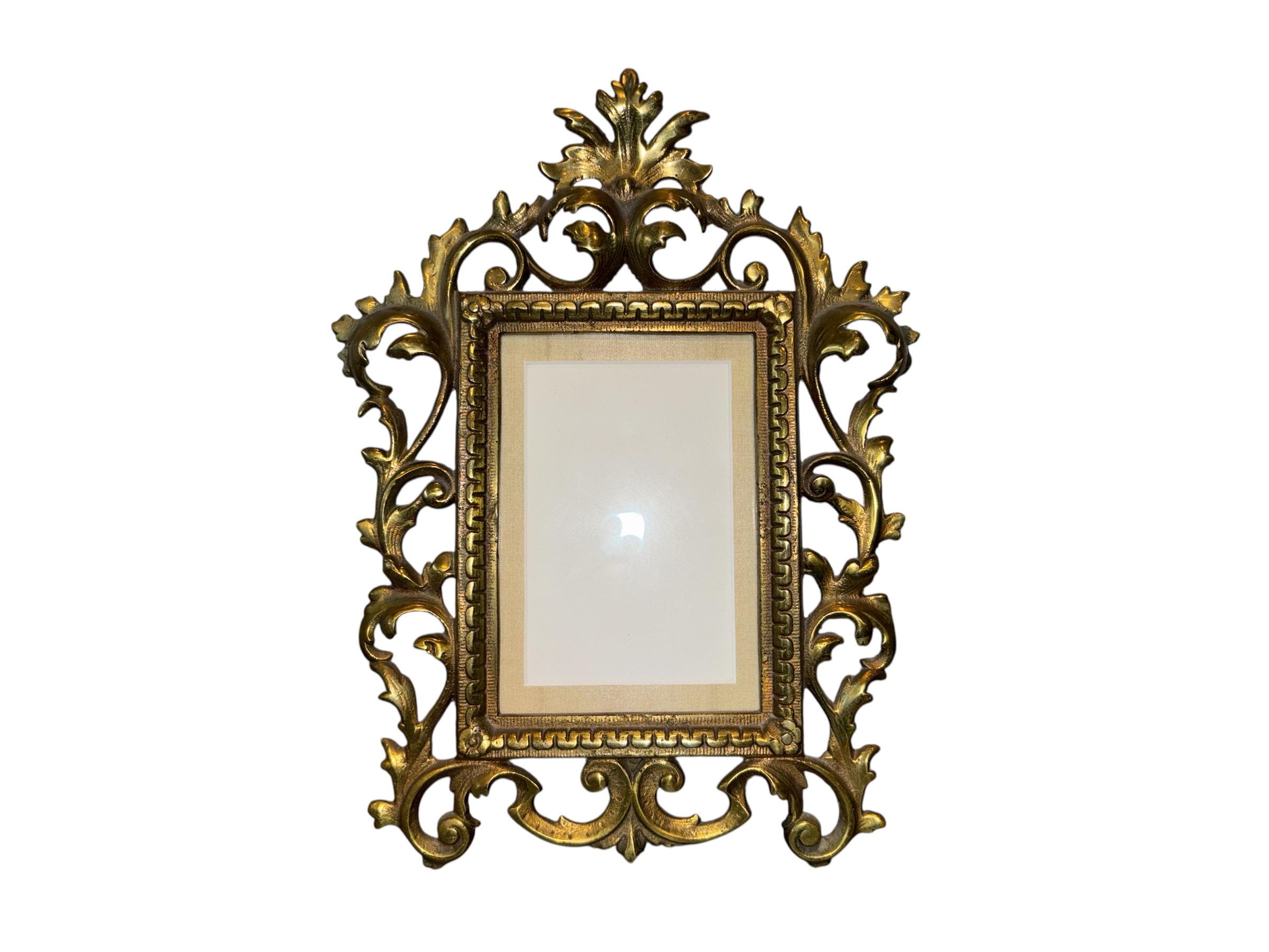 Antique Victorian Rococo Frame With Easel, Art Nouveau Photo 3 1/2