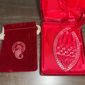 Vintage Waterford Lismore Ornament, Waterford Lismore Diamonds Ornament, Waterford 115033, Waterford 3" Lismore, ln the Box